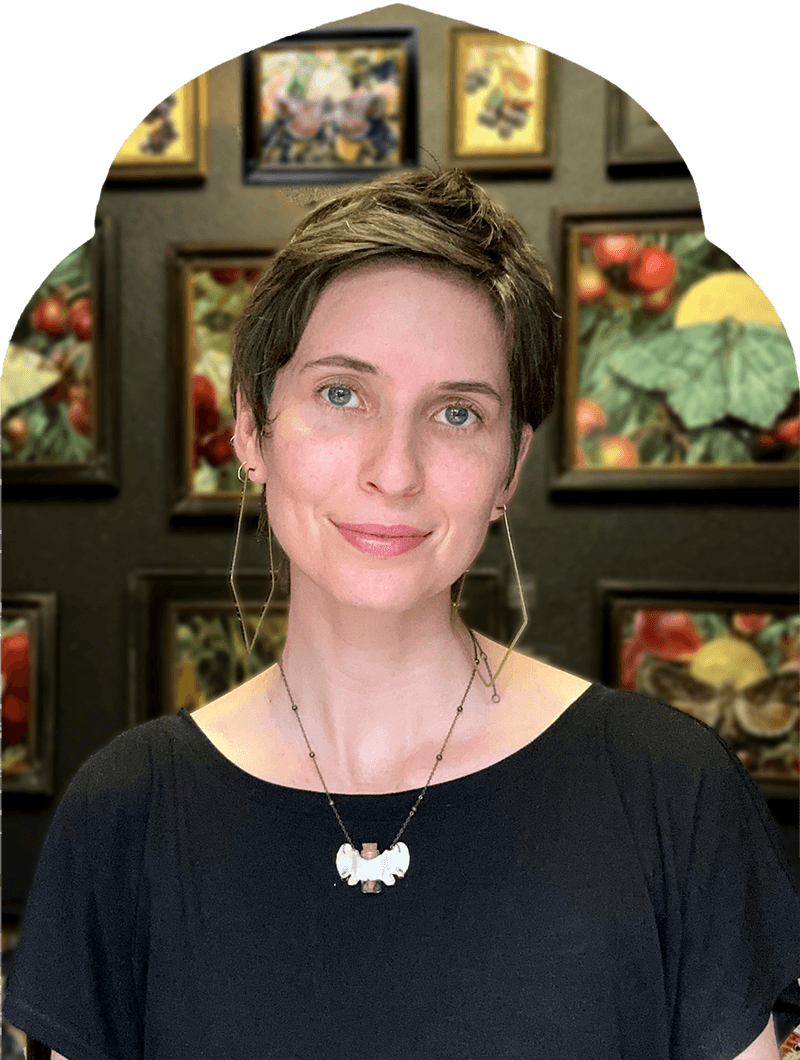 Aimee Schreiber artist symbolic moth paintings