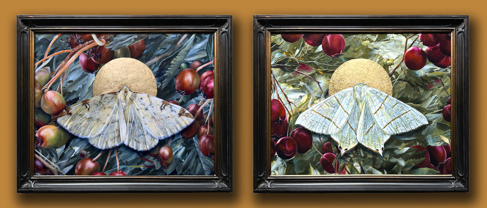 Aimee Schreiber symbolic moth paintings