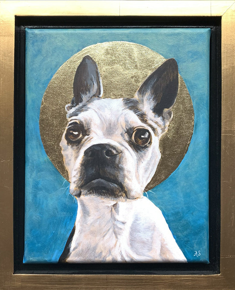 dog pet portrait painting by Aimee Schreiber