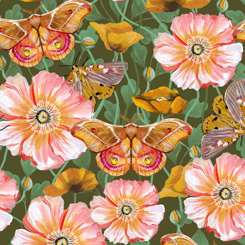 golden moth pattern by Aimee Schreiber