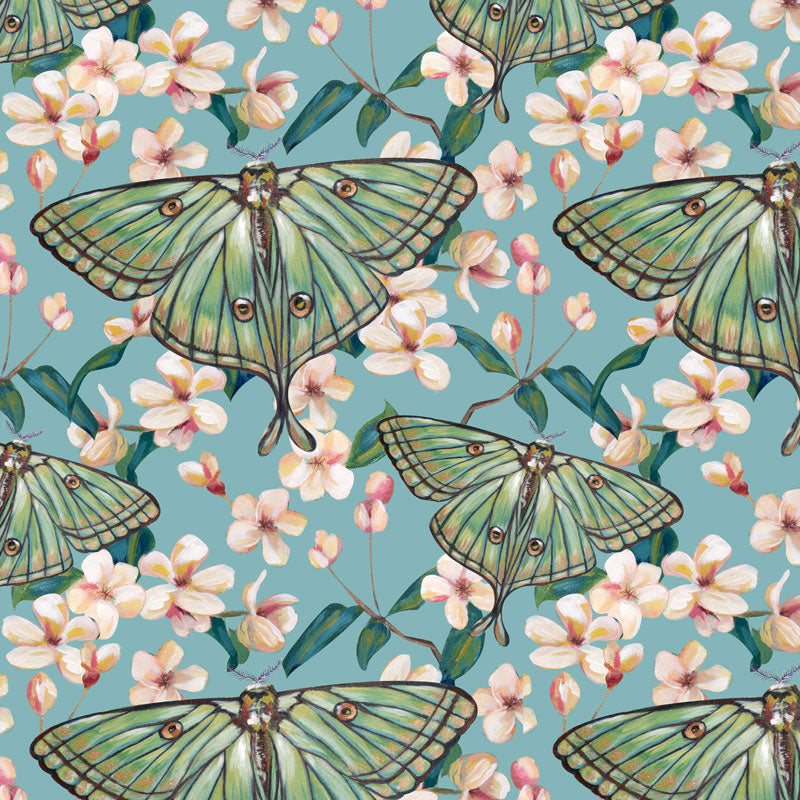 Luna moth pattern by Aimee Schreiber