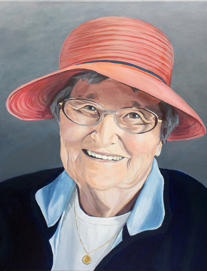 Woman in Hat Portrait Painting by Aimee Schreiber
