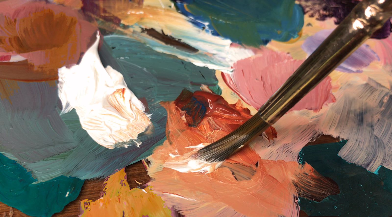 Mixing Acrylic Paint Palette Aimee Schreiber artist blog