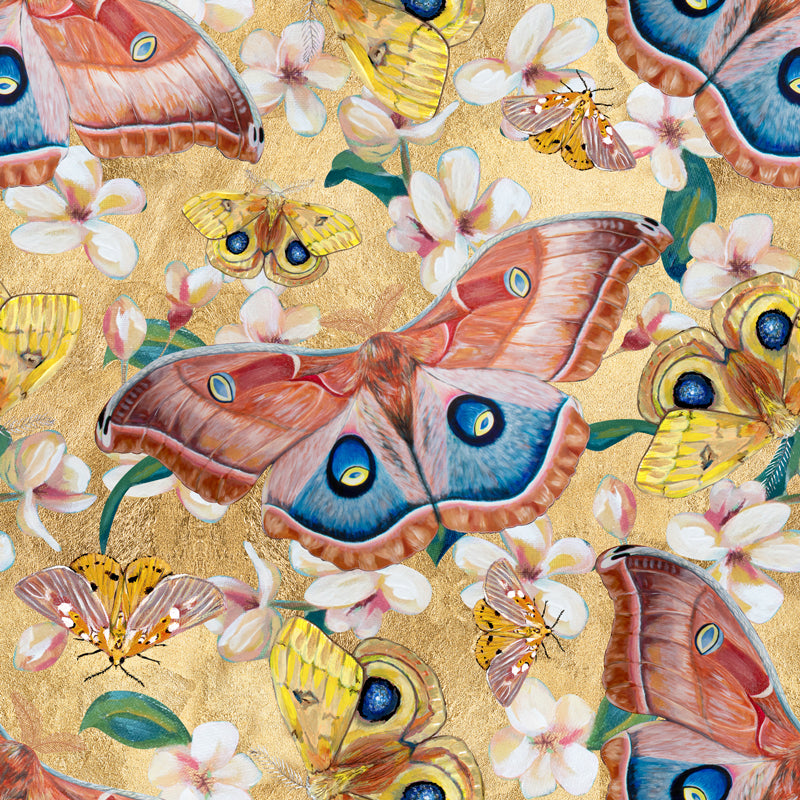 Moth Floral Pattern by Aimee Schreiber