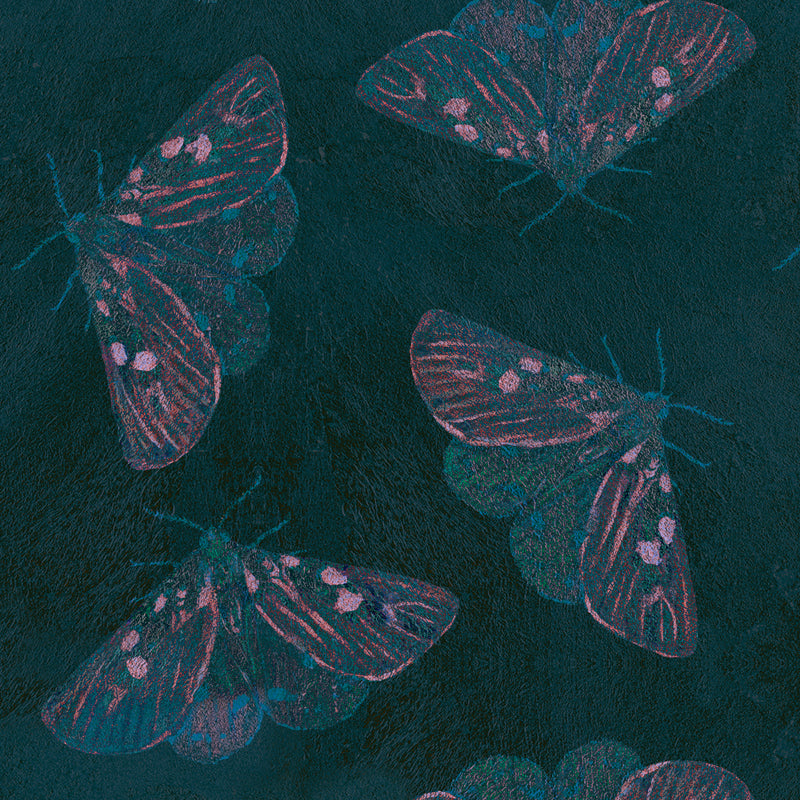 Teal Moth Pattern by Aimee Schreiber